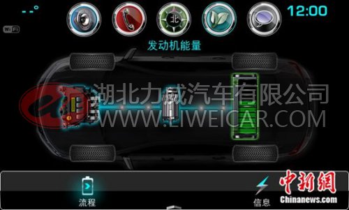 雪佛兰迈锐宝XL 全混动车娱乐系统能量流显示 雪佛兰迈锐宝XL 全混动车娱乐系统能量流显示